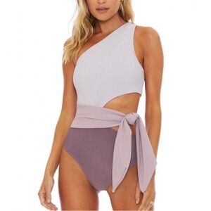 Beach Riot Carlie One Piece Lavendar Fields